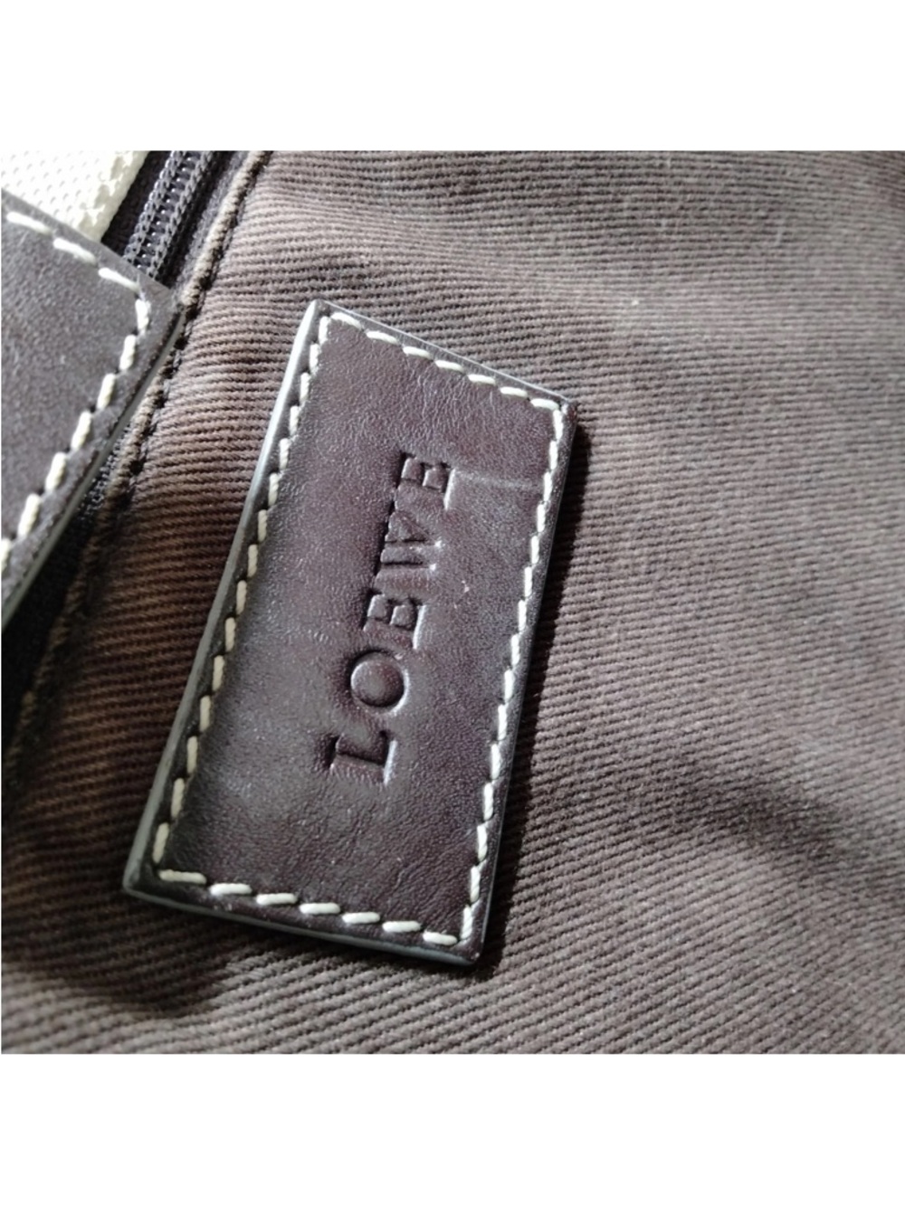 Loewe Anagram Logo White Tote - Picture 7 of 9